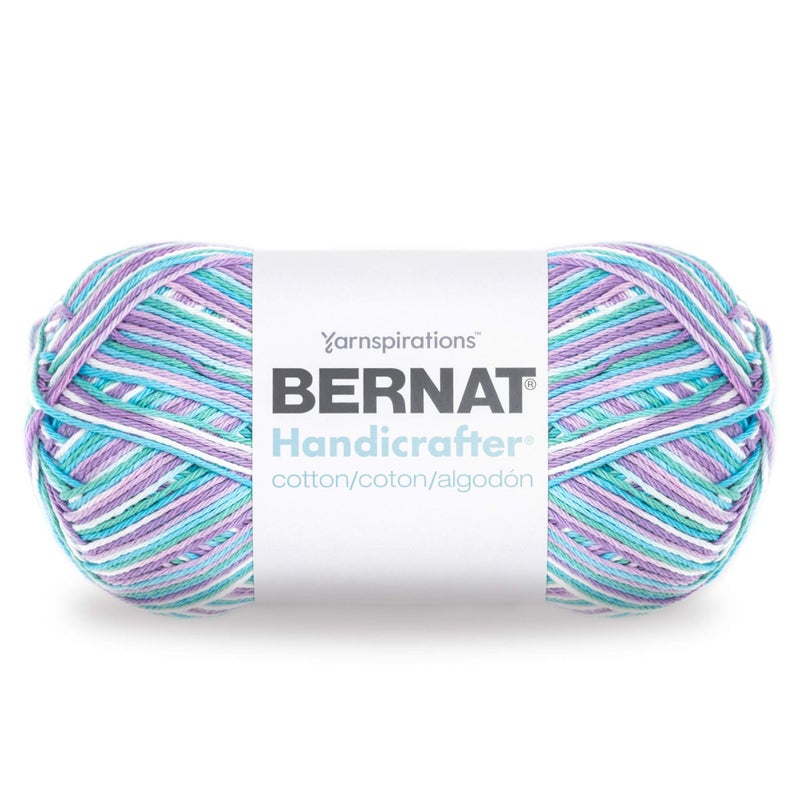Bernat Handicrafter Cotton Yarn, Gauge 4 Medium Worsted, Beach Ball - Image 1
